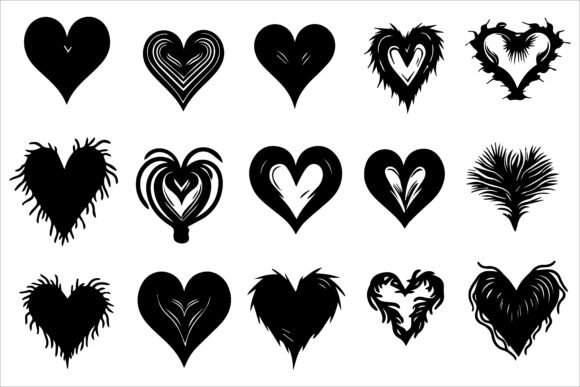 Download Heart Silhouettes Vector - Premium Resources