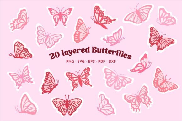 Download Boho Layered Cute Butterflies Svg Bundle - Butterflies svg Collection