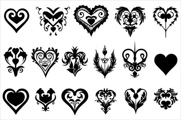 Download Heart Silhouettes Vector - Premium Resources