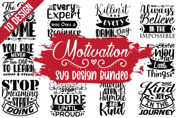 Download Motivation SVG Design Bundle - Motivation svg Collection