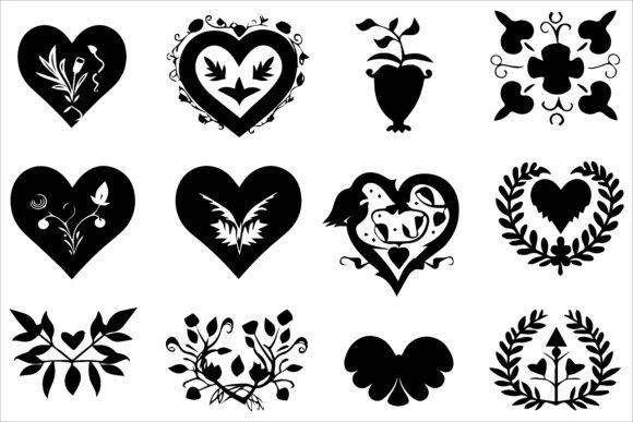 Download Heart Silhouettes Vector - Premium Resources